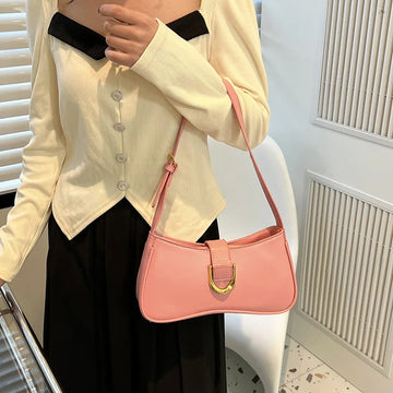 Qfdian Women Shoulder Bag Fashion Girl Underarm Bag Girl School Class Handbag Purse Ladies Commuter Mobile Phone Wallets